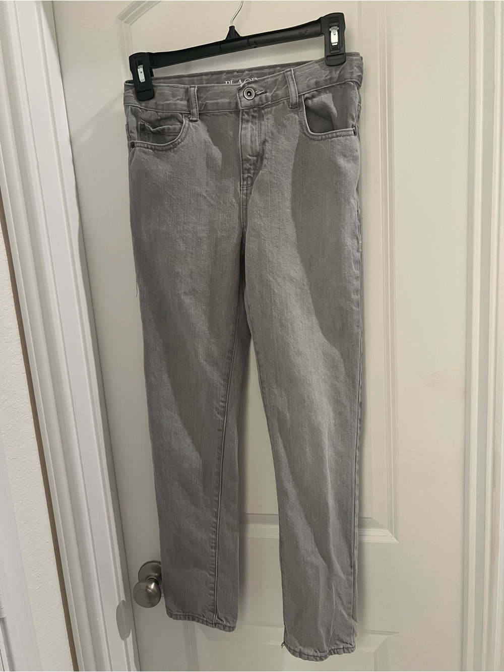 The Children’s Place Boys Size 12 Gray Skinny Jeans Stretch Denim